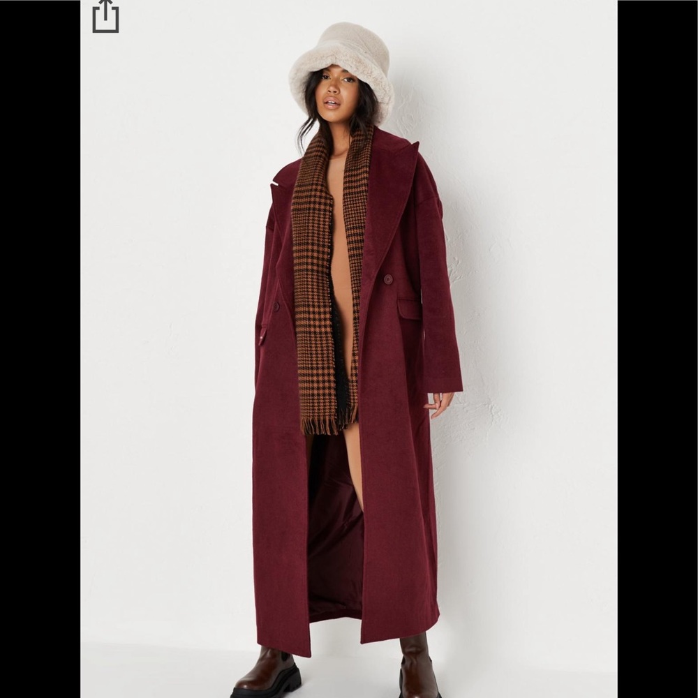 Red oversized coat